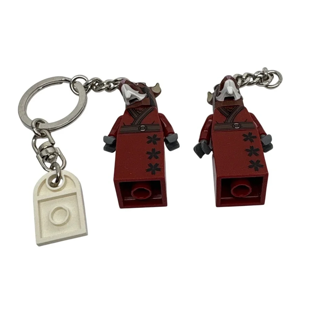 2 LEGO TMNT Master Splinter Keychain Lot 2013 Viacom Minifigure Dark Red Robe